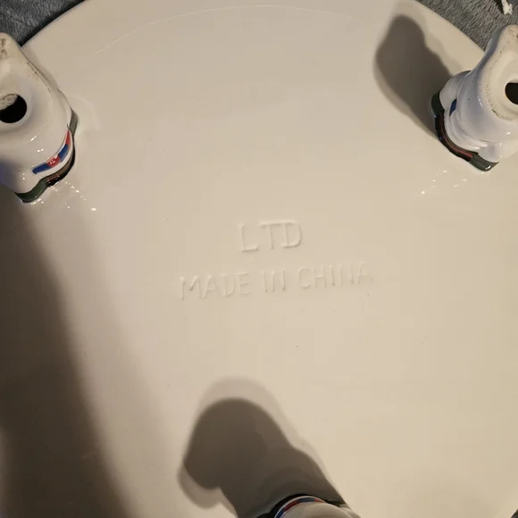 Snowflake & Snowmen Ceramic Cake Stand - Picture 3 of 5